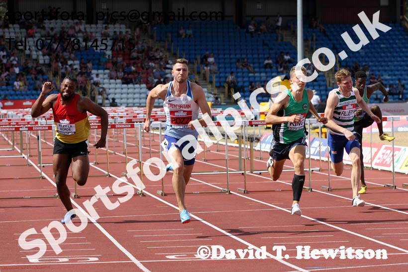 Mens 110 metres hurdles, Muller British Championships, Alexander Stadium, Birmingham. Photo: David T. Hewitson/Sports for All Pics